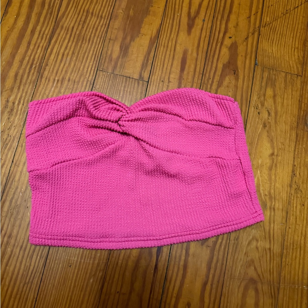 SHEIN Fuchsia Strapless Top